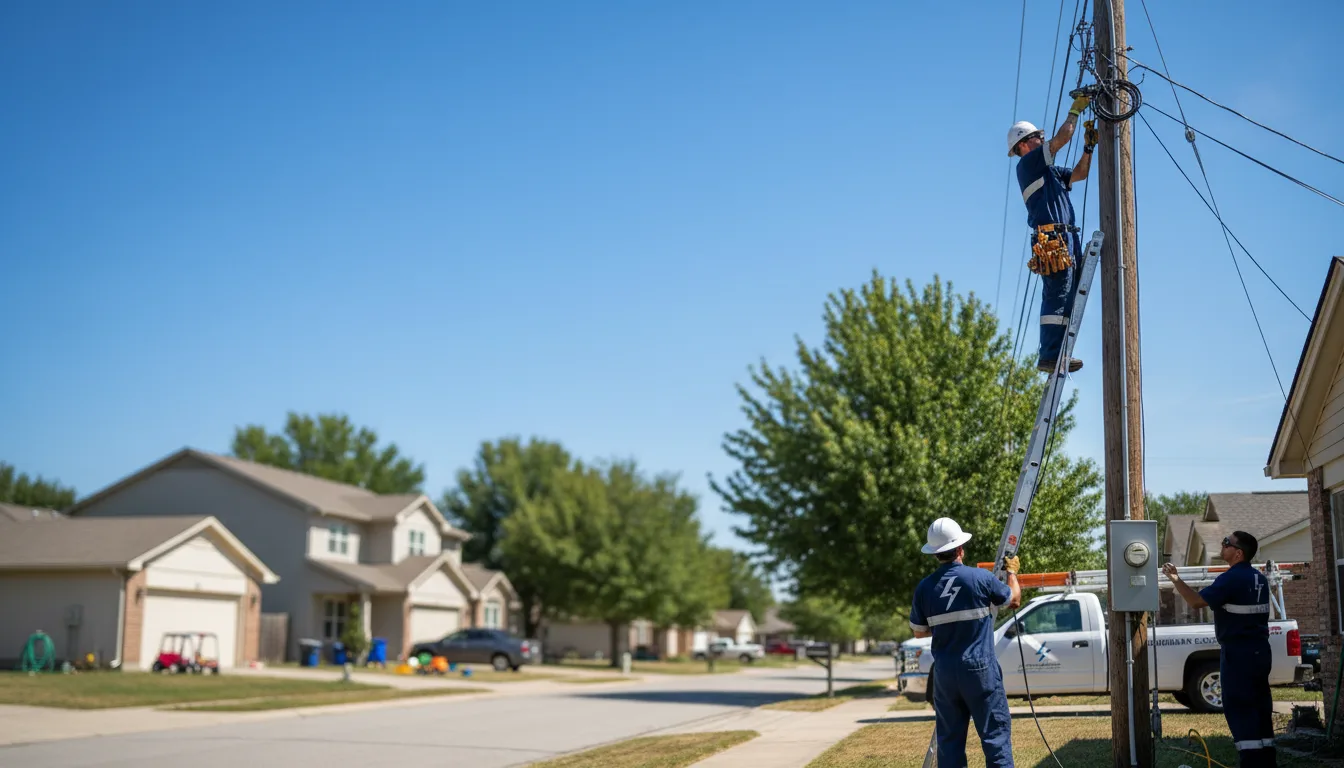Residential electrician providing installation services in Thackerville, OK